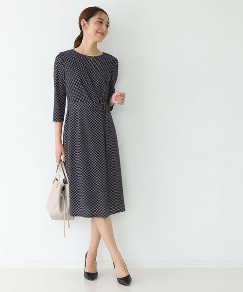 COUP DE CHANCE / クードシャンス ミニ丈・ひざ丈ワンピース | 【手洗い可／日本製】ジャージ素材のプリント柄ワンピース | 詳細14