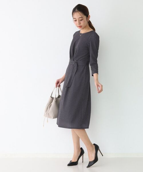 COUP DE CHANCE / クードシャンス ミニ丈・ひざ丈ワンピース | 【手洗い可／日本製】ジャージ素材のプリント柄ワンピース | 詳細15