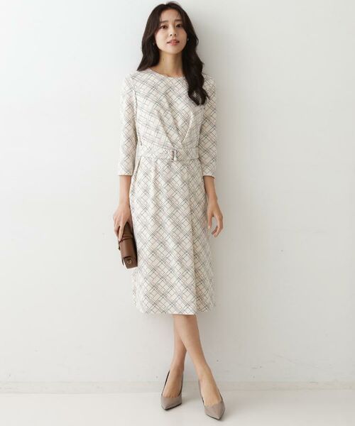 COUP DE CHANCE / クードシャンス ミニ丈・ひざ丈ワンピース | 【手洗い可／日本製】ジャージ素材のプリント柄ワンピース | 詳細17