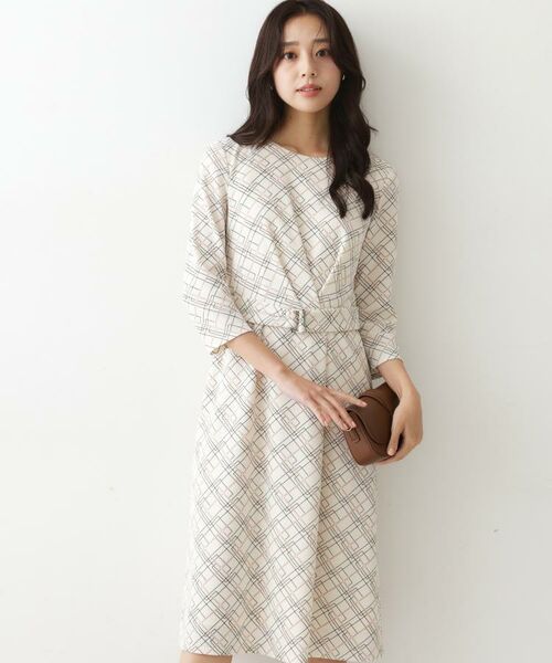 COUP DE CHANCE / クードシャンス ミニ丈・ひざ丈ワンピース | 【手洗い可／日本製】ジャージ素材のプリント柄ワンピース | 詳細20