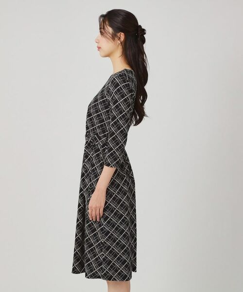 COUP DE CHANCE / クードシャンス ミニ丈・ひざ丈ワンピース | 【手洗い可／日本製】ジャージ素材のプリント柄ワンピース | 詳細21