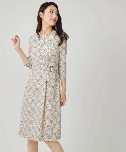 COUP DE CHANCE / クードシャンス ミニ丈・ひざ丈ワンピース | 【手洗い可／日本製】ジャージ素材のプリント柄ワンピース | 詳細3