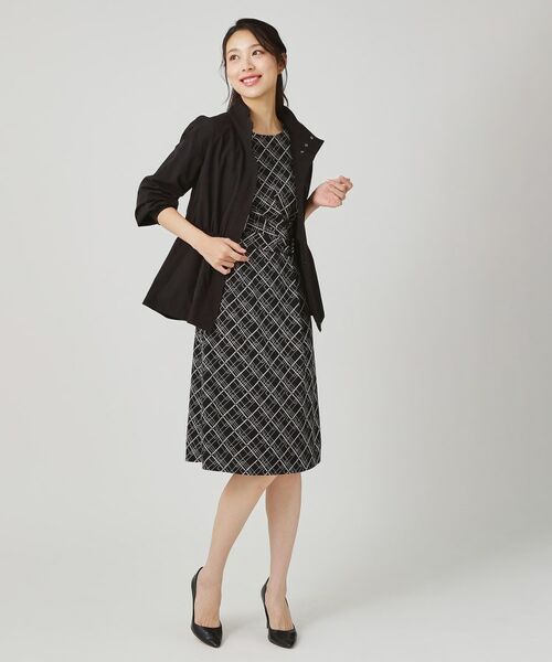 COUP DE CHANCE / クードシャンス ミニ丈・ひざ丈ワンピース | 【手洗い可／日本製】ジャージ素材のプリント柄ワンピース | 詳細7