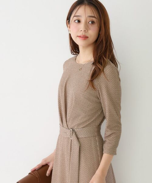 COUP DE CHANCE / クードシャンス ミニ丈・ひざ丈ワンピース | 【手洗い可／日本製】ジャージ素材のプリント柄ワンピース | 詳細9