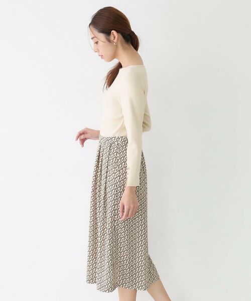 COUP DE CHANCE / クードシャンス ロング・マキシ丈ワンピース | 【手洗い可/一枚で決まる】ニット+柄スカートのワンピース | 詳細10