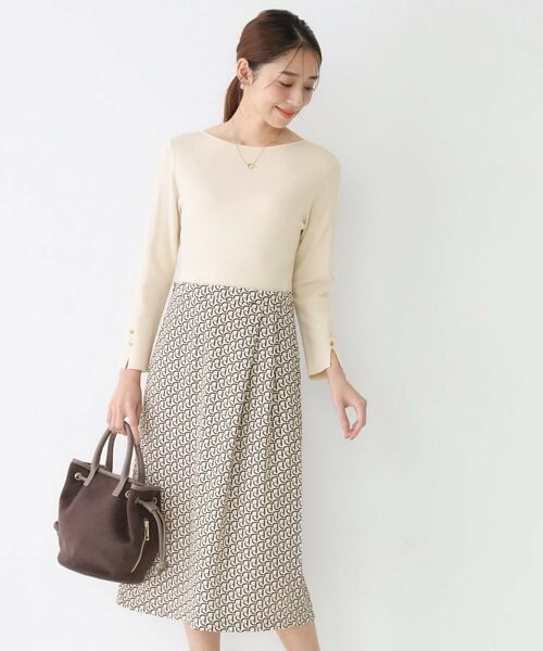 COUP DE CHANCE / クードシャンス ロング・マキシ丈ワンピース | 【手洗い可/一枚で決まる】ニット+柄スカートのワンピース | 詳細5