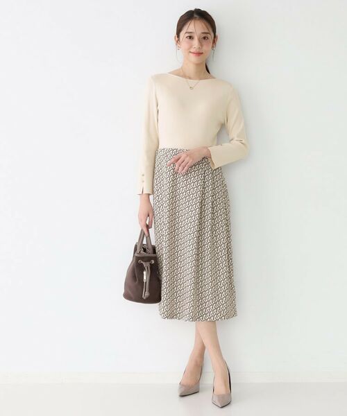 COUP DE CHANCE / クードシャンス ロング・マキシ丈ワンピース | 【手洗い可/一枚で決まる】ニット+柄スカートのワンピース | 詳細6