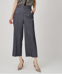 COUP DE CHANCE / クードシャンス ショート・ハーフ・半端丈パンツ | 【手洗い可／日本製／裏地なし】きれいめデニム風パンツ