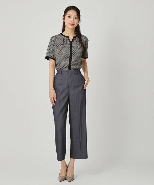 COUP DE CHANCE / クードシャンス ショート・ハーフ・半端丈パンツ | 【手洗い可／日本製／裏地なし】きれいめデニム風パンツ | 詳細10