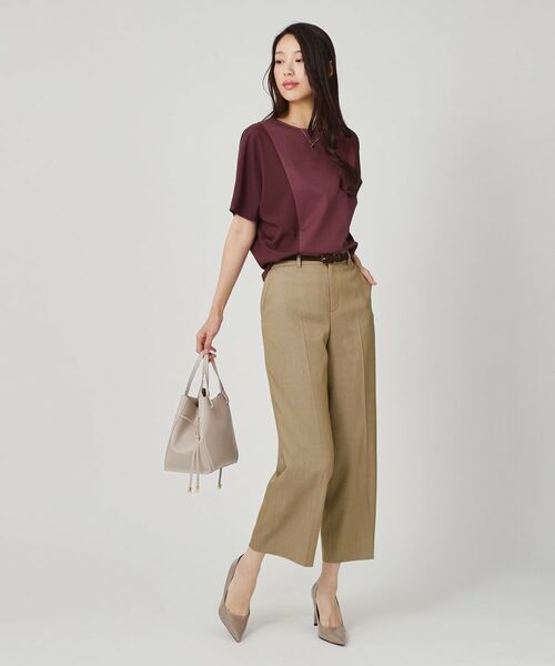 COUP DE CHANCE / クードシャンス ショート・ハーフ・半端丈パンツ | 【手洗い可／日本製／裏地なし】きれいめデニム風パンツ | 詳細3