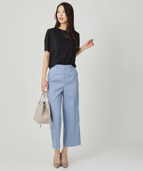 COUP DE CHANCE / クードシャンス ショート・ハーフ・半端丈パンツ | 【手洗い可／日本製／裏地なし】きれいめデニム風パンツ | 詳細6