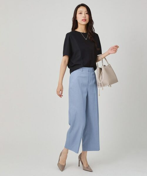 COUP DE CHANCE / クードシャンス ショート・ハーフ・半端丈パンツ | 【手洗い可／日本製／裏地なし】きれいめデニム風パンツ | 詳細7