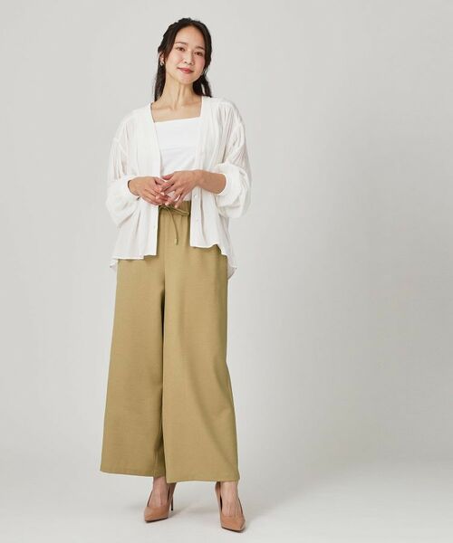 COUP DE CHANCE / クードシャンス パンツ | 【手洗い可/ウエストゴム】ストレートワイドのイージーパンツ | 詳細4