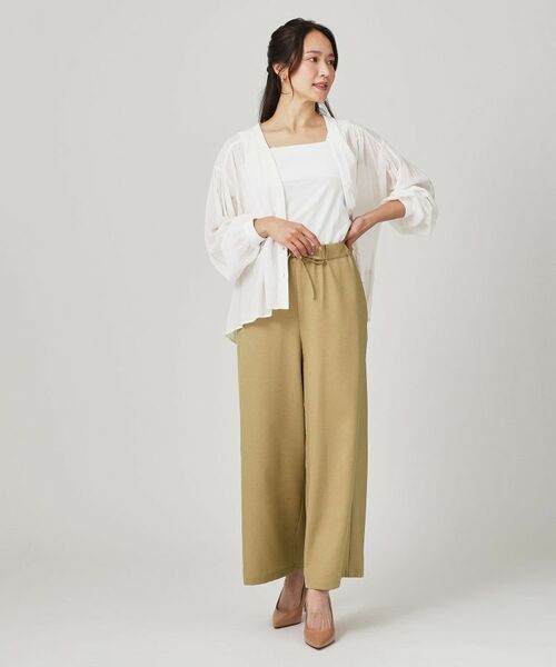 COUP DE CHANCE / クードシャンス パンツ | 【手洗い可/ウエストゴム】ストレートワイドのイージーパンツ | 詳細5