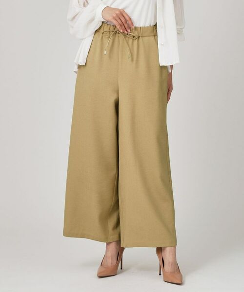 COUP DE CHANCE / クードシャンス パンツ | 【手洗い可/ウエストゴム】ストレートワイドのイージーパンツ(ベージュ(052))