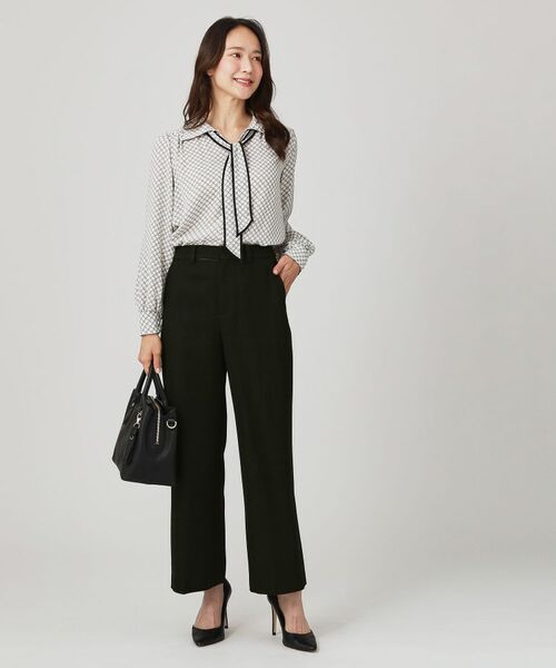 COUP DE CHANCE / クードシャンス パンツ | 【手洗い可／日本製／セットアップ可】ツィード見えワイドパンツ | 詳細2