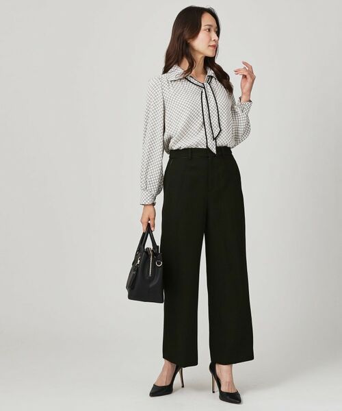 COUP DE CHANCE / クードシャンス パンツ | 【手洗い可／日本製／セットアップ可】ツィード見えワイドパンツ | 詳細3