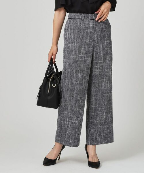 COUP DE CHANCE / クードシャンス パンツ | 【手洗い可／日本製／セットアップ可】ツィード見えワイドパンツ | 詳細5