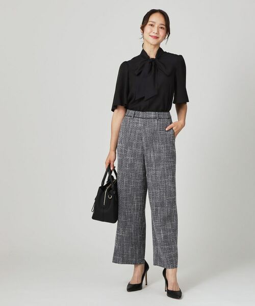 COUP DE CHANCE / クードシャンス パンツ | 【手洗い可／日本製／セットアップ可】ツィード見えワイドパンツ | 詳細6