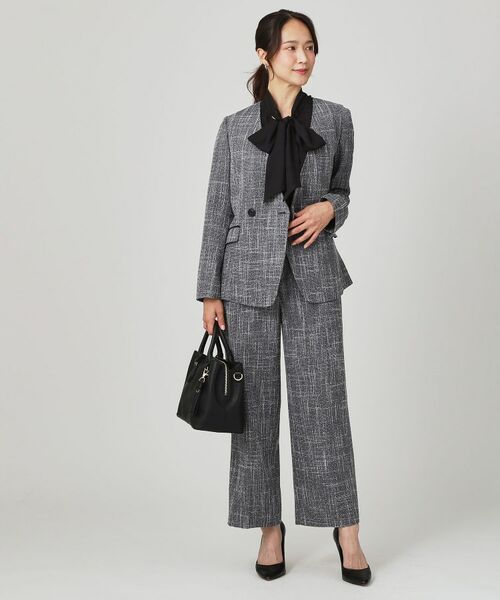 COUP DE CHANCE / クードシャンス パンツ | 【手洗い可／日本製／セットアップ可】ツィード見えワイドパンツ | 詳細7