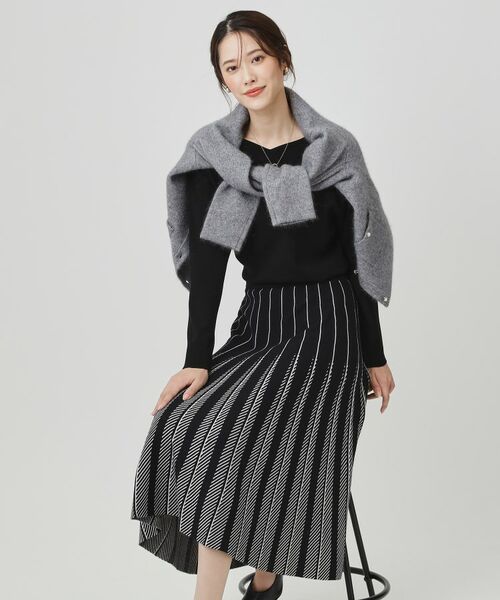 COUP DE CHANCE / クードシャンス スカート | 【手洗い可】ニットフレアスカート | 詳細1