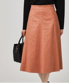 COUP DE CHANCE / クードシャンス スカート | 【手洗い可／日本製／セットアップ可】スェード調素材フレアスカート