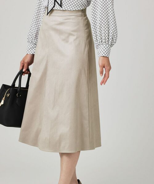 COUP DE CHANCE / クードシャンス スカート | 【手洗い可／日本製／セットアップ可】スェード調素材フレアスカート | 詳細1