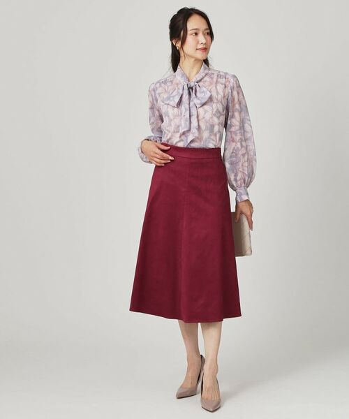 COUP DE CHANCE / クードシャンス スカート | 【手洗い可／日本製／セットアップ可】スェード調素材フレアスカート | 詳細10