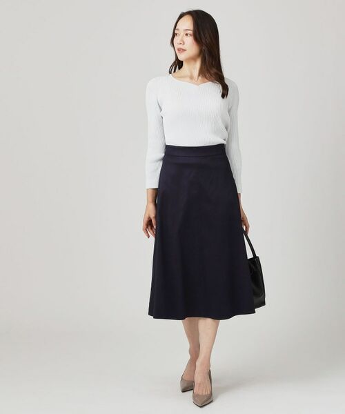 COUP DE CHANCE / クードシャンス スカート | 【手洗い可／日本製／セットアップ可】スェード調素材フレアスカート | 詳細14