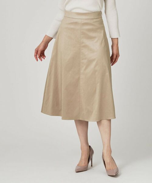 COUP DE CHANCE / クードシャンス スカート | 【手洗い可／日本製／セットアップ可】スェード調素材フレアスカート | 詳細17