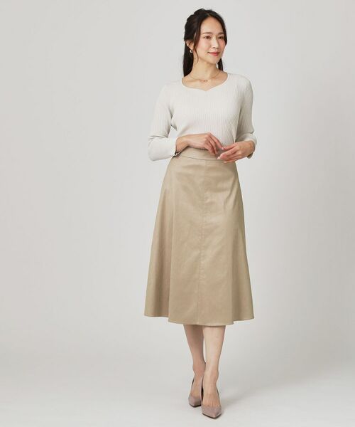 COUP DE CHANCE / クードシャンス スカート | 【手洗い可／日本製／セットアップ可】スェード調素材フレアスカート | 詳細18