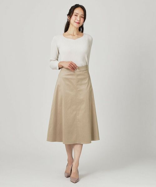 COUP DE CHANCE / クードシャンス スカート | 【手洗い可／日本製／セットアップ可】スェード調素材フレアスカート | 詳細19