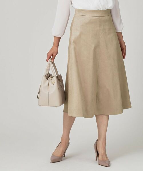 COUP DE CHANCE / クードシャンス スカート | 【手洗い可／日本製／セットアップ可】スェード調素材フレアスカート | 詳細25