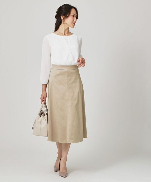 COUP DE CHANCE / クードシャンス スカート | 【手洗い可／日本製／セットアップ可】スェード調素材フレアスカート | 詳細27