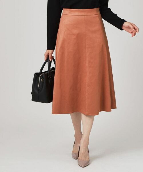 COUP DE CHANCE / クードシャンス スカート | 【手洗い可／日本製／セットアップ可】スェード調素材フレアスカート | 詳細5