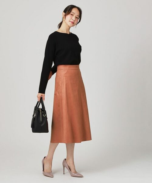 COUP DE CHANCE / クードシャンス スカート | 【手洗い可／日本製／セットアップ可】スェード調素材フレアスカート | 詳細6