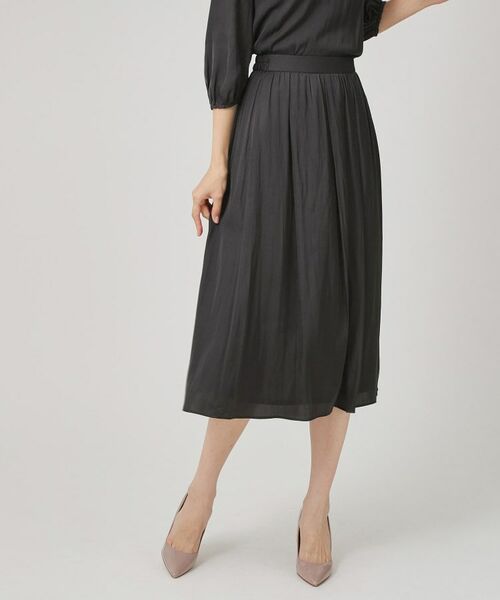 COUP DE CHANCE / クードシャンス スカート | 【手洗い可／ウエストゴム／セットアップ可】エアリーなギャザースカート | 詳細1