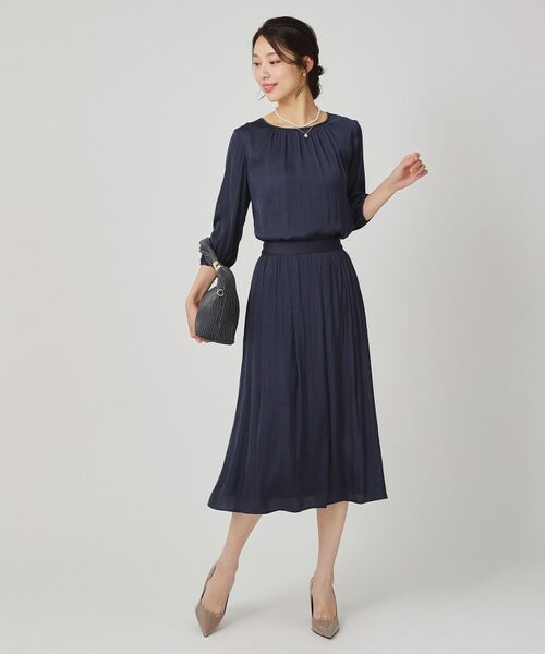 COUP DE CHANCE / クードシャンス スカート | 【手洗い可／ウエストゴム／セットアップ可】エアリーなギャザースカート | 詳細10