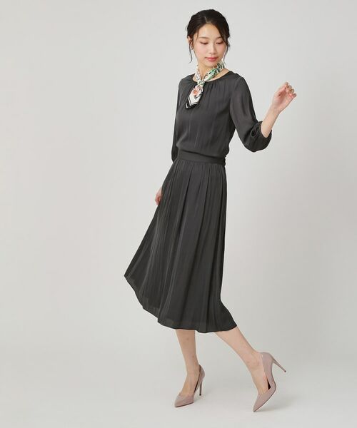 COUP DE CHANCE / クードシャンス スカート | 【手洗い可／ウエストゴム／セットアップ可】エアリーなギャザースカート | 詳細2