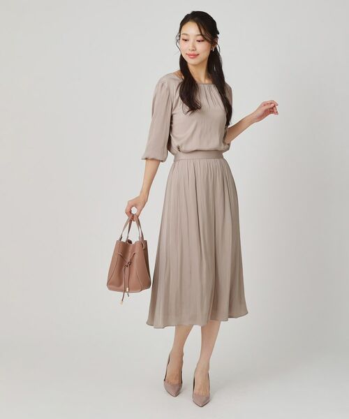 COUP DE CHANCE / クードシャンス スカート | 【手洗い可／ウエストゴム／セットアップ可】エアリーなギャザースカート | 詳細7