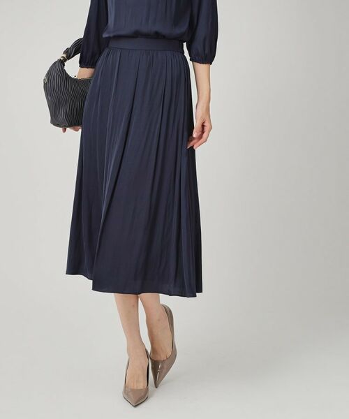 COUP DE CHANCE / クードシャンス スカート | 【手洗い可／ウエストゴム／セットアップ可】エアリーなギャザースカート | 詳細9