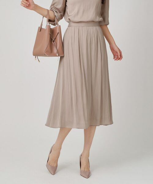 COUP DE CHANCE/クードシャンス 【手洗い可/ウエストゴム/セットアップ可】エアリーなギャザースカート グレージュ(050) 36(S) COUP DE CHANCE/クードシャンス 【手洗い可/ウエストゴム/セットアップ可】エアリーなギャザースカート グレージュ(050) 36(S)