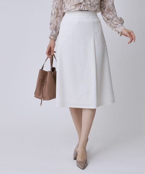 COUP DE CHANCE / クードシャンス スカート | 【手洗い可/日本製/ジャージ素材/セットアップ可】タック入りフレアースカート | 詳細1