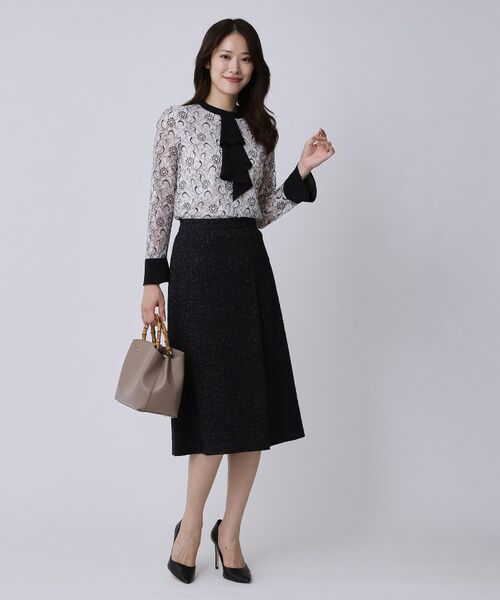 COUP DE CHANCE / クードシャンス スカート | 【手洗い可/日本製/ジャージ素材/セットアップ可】タック入りフレアースカート | 詳細11