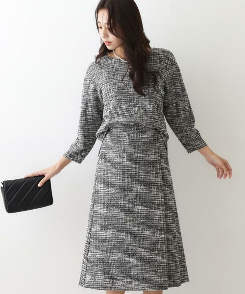 COUP DE CHANCE / クードシャンス スカート | 【手洗い可/日本製/ジャージ素材/セットアップ可】タック入りフレアースカート | 詳細15