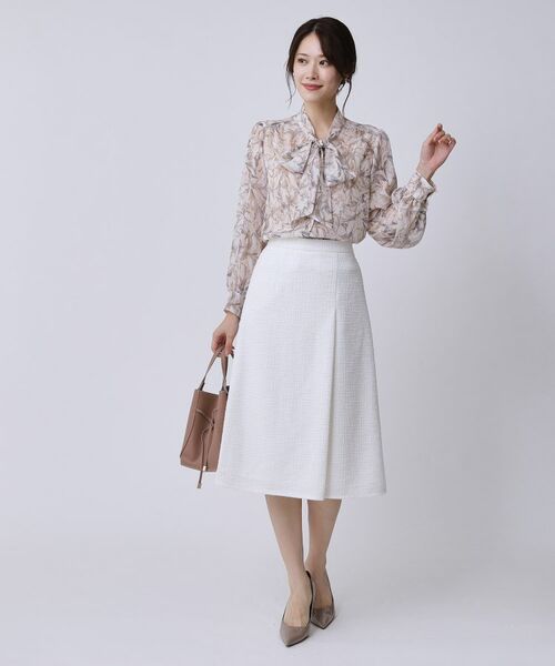 COUP DE CHANCE / クードシャンス スカート | 【手洗い可/日本製/ジャージ素材/セットアップ可】タック入りフレアースカート | 詳細2