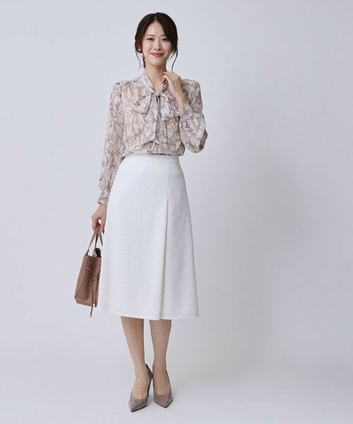 COUP DE CHANCE / クードシャンス スカート | 【手洗い可/日本製/ジャージ素材/セットアップ可】タック入りフレアースカート | 詳細3