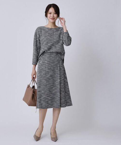 COUP DE CHANCE / クードシャンス スカート | 【手洗い可/日本製/ジャージ素材/セットアップ可】タック入りフレアースカート | 詳細6