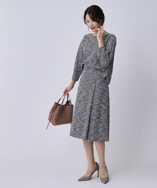 COUP DE CHANCE / クードシャンス スカート | 【手洗い可/日本製/ジャージ素材/セットアップ可】タック入りフレアースカート | 詳細7