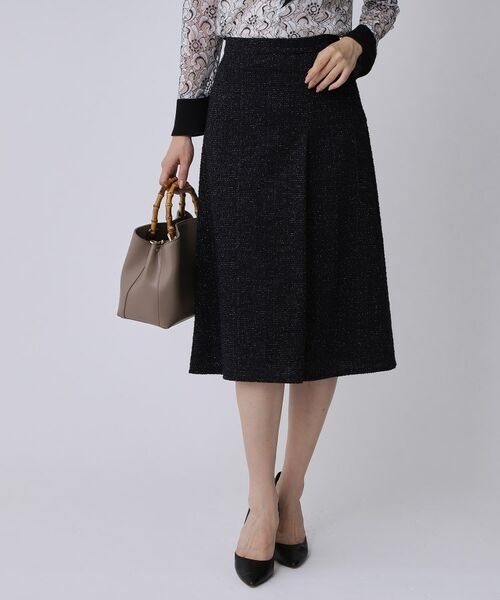 COUP DE CHANCE / クードシャンス スカート | 【手洗い可/日本製/ジャージ素材/セットアップ可】タック入りフレアースカート | 詳細9